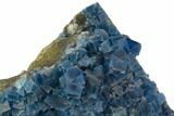 Blue Cubic Fluorite on Quartz - China #128585-2
